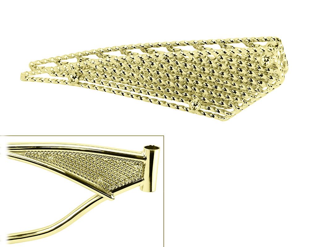 16 TWISTED FRAME TOP-INSERT GOLD.