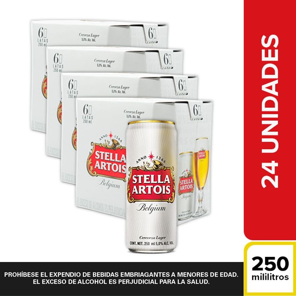 STELLA ARTOIS LATA 250ML X 24