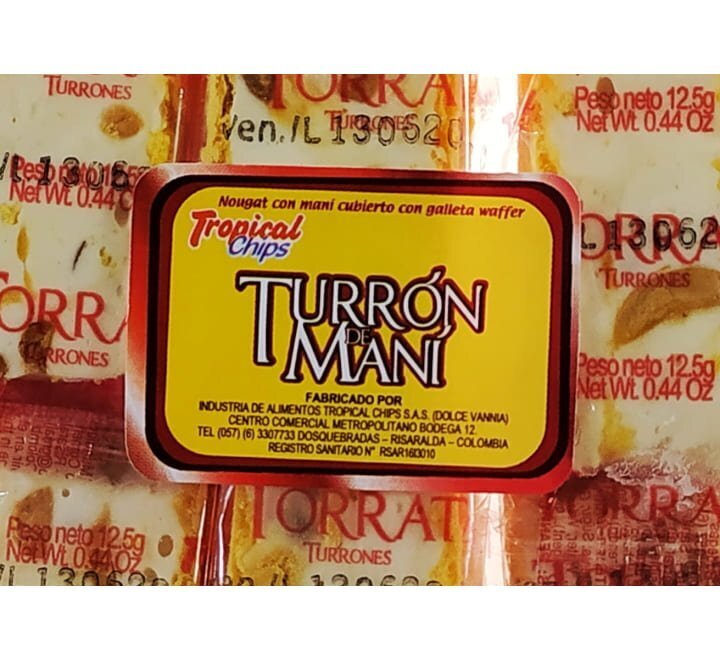 Turron mani tropical bx40 cx28