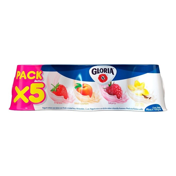 YOGUR GLORIA SURTI VASO150 X5