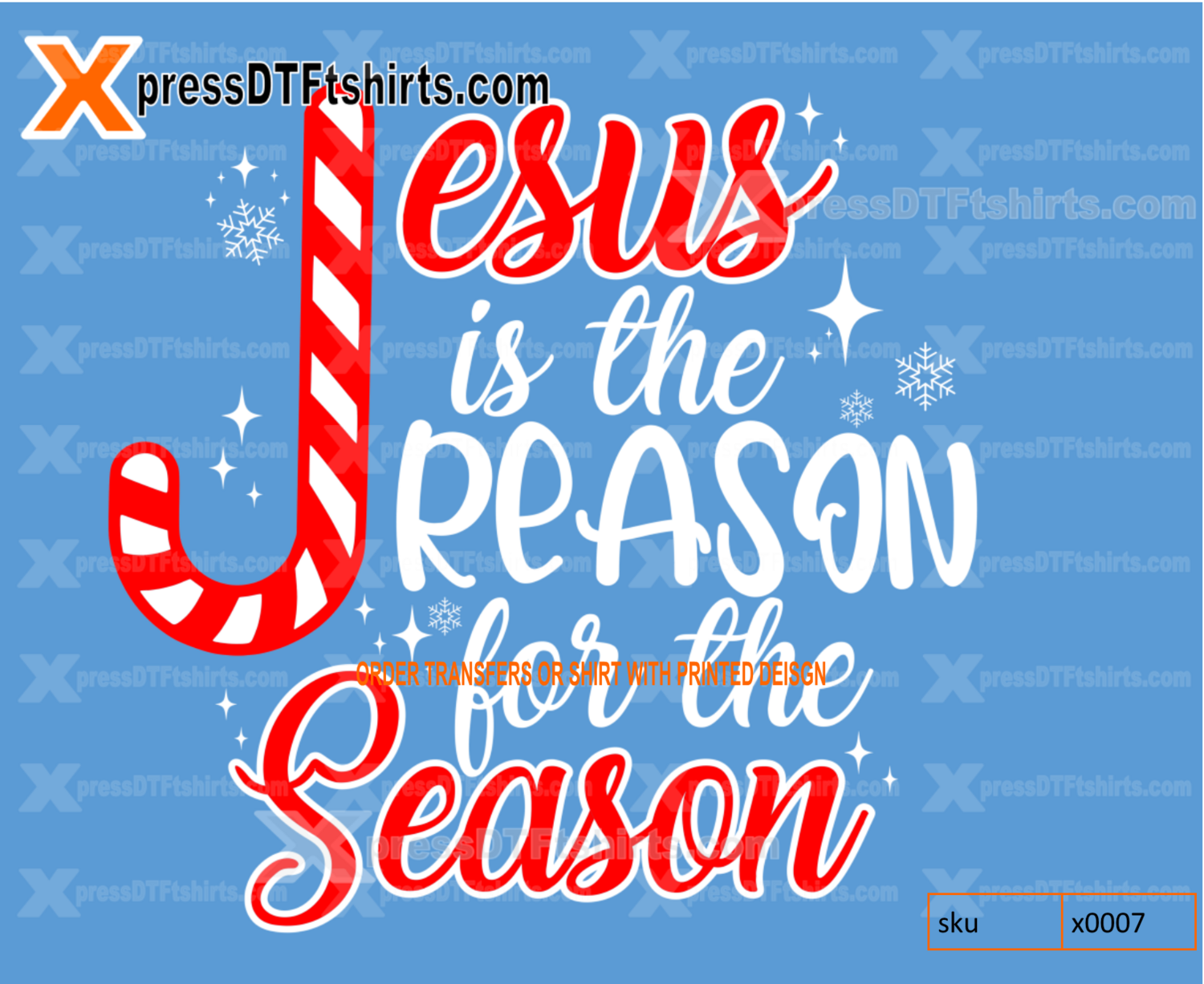 DTF JESUS CANDY CANE REASON