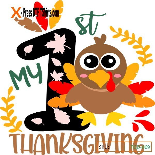 DTF DESIGNS-TRANSFER -MY FIRST THANKSGIVING
