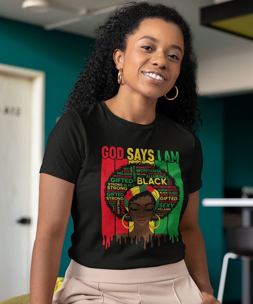 Women Distressed Juneteenth Black