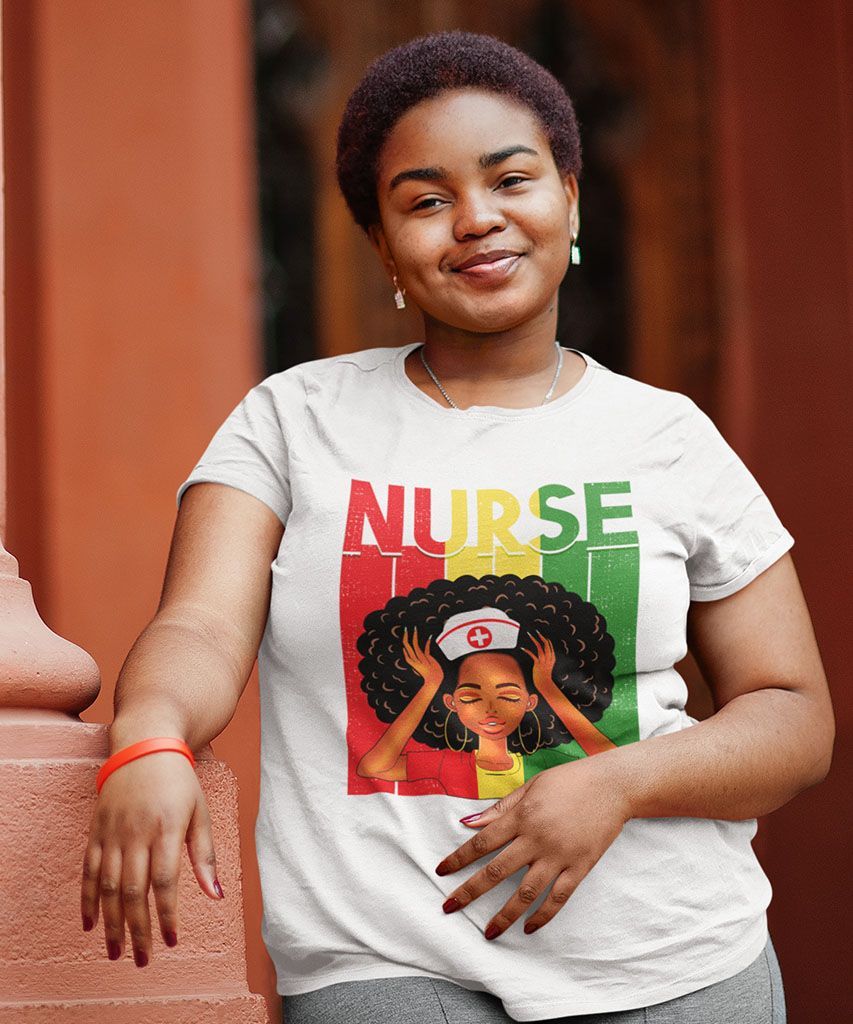 Women Black Juneteenth Nurse