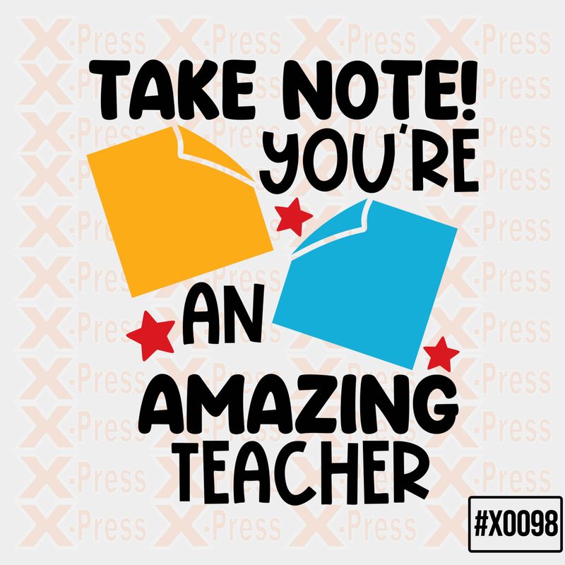 TAKE NOTES YOU ARE AMAZING