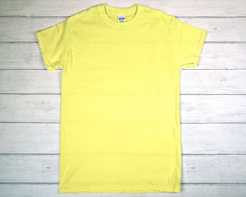 CUSTOM PRINTED GILDAN T-SHIRT Cornsilk (as low as) CUSTOM PRINTED GILDAN T-SHIRT Cornsilk (as low as)