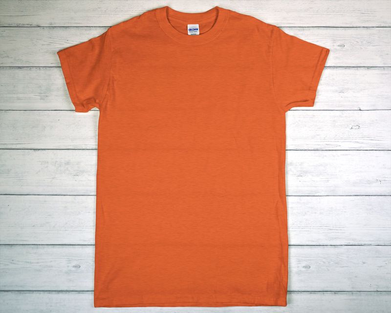 CUSTOM PRINTED GILDAN T-SHIRT Antique Orange Mockup