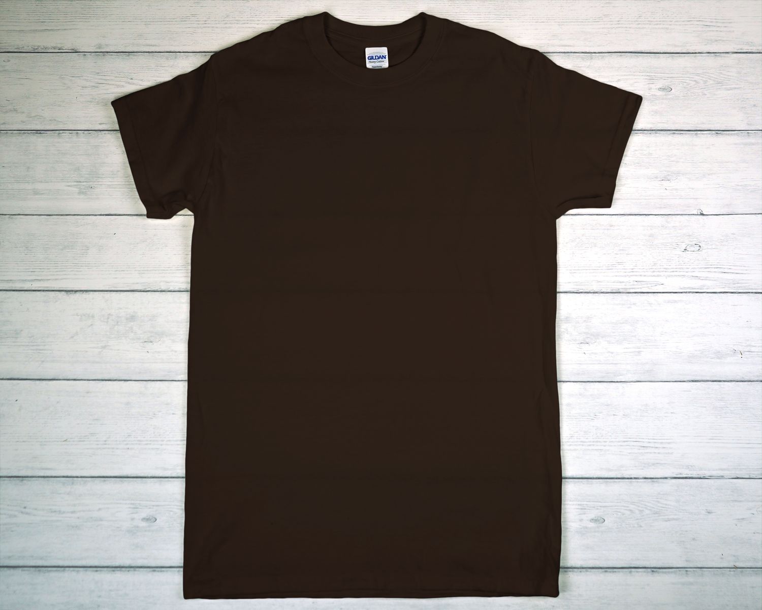 CUSTOM PRINTED GILDAN T-SHIRT Chocolate Brown