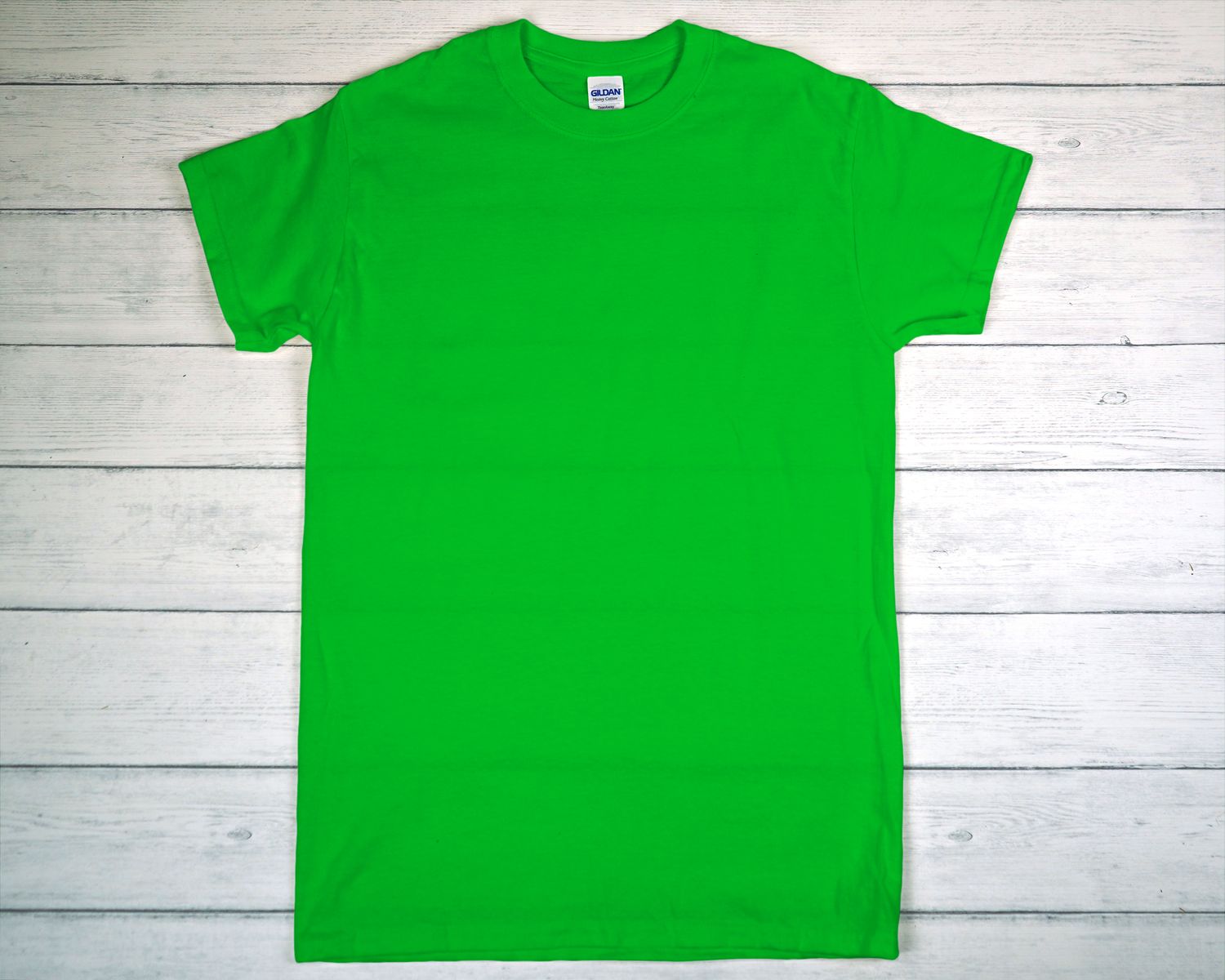CUSTOM PRINTED GILDAN T-SHIRT Electric Green