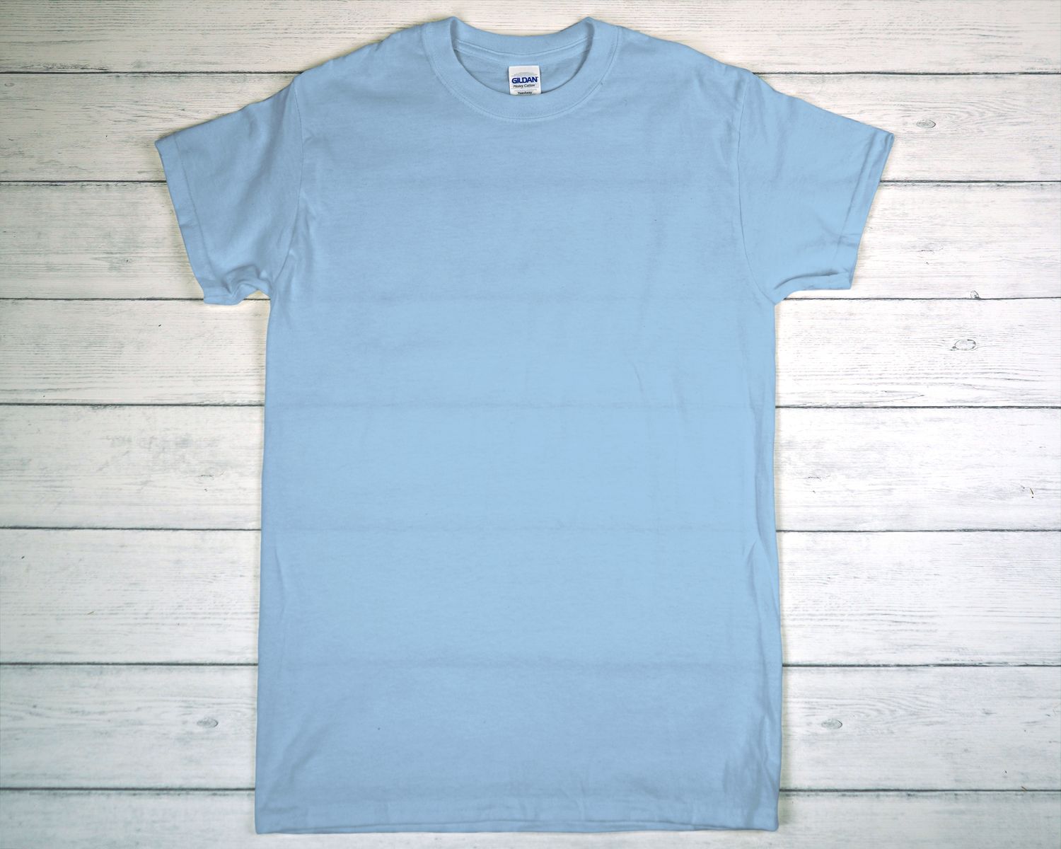 CUSTOM PRINTED GILDAN T-SHIRT Light Blue