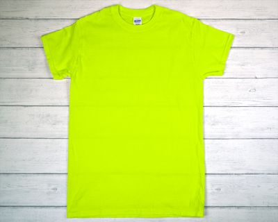 CUSTOM PRINTED GILDAN T-SHIRT Safety Green (as low as)