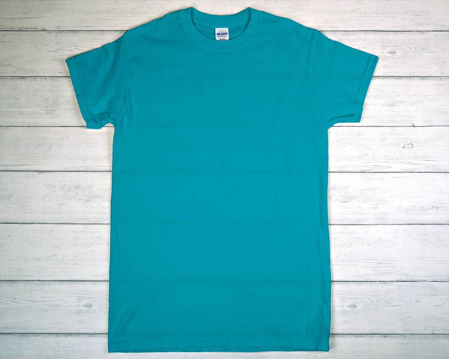 CUSTOM PRINTED GILDAN T-SHIRT Tropical Blue
