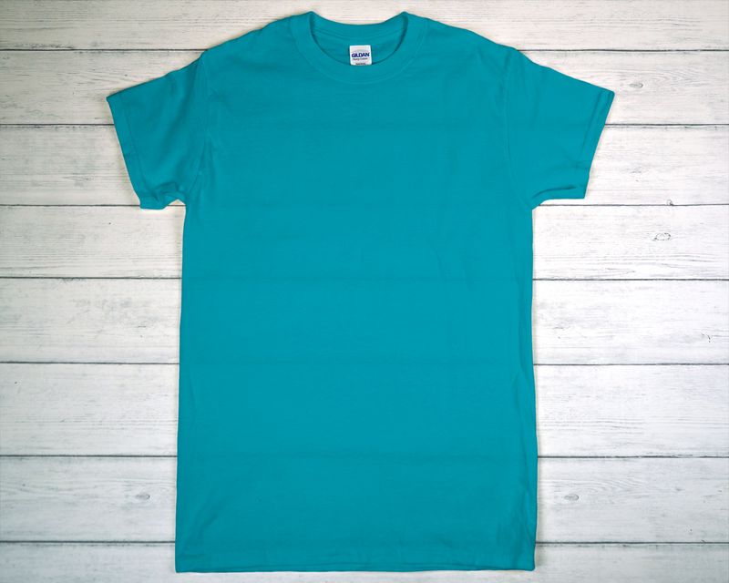 CUSTOM PRINTED GILDAN T-SHIRT Tropical Blue