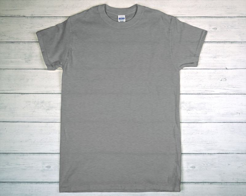 CUSTOM PRINTED GILDAN T-SHIRT Graphite Heather