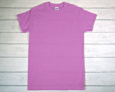 CUSTOM PRINTED GILDAN T-SHIRT Radiant Orchid (as low as)