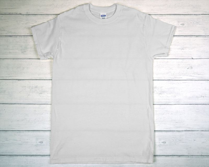 CUSTOM PRINTED GILDAN T-SHIRT Grey Mockup