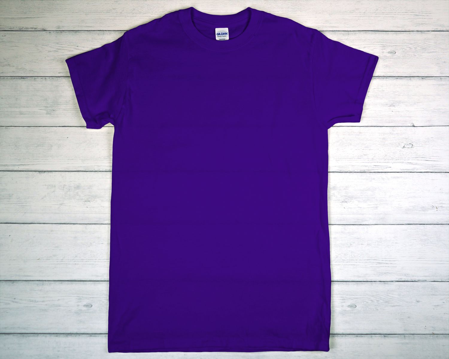 CUSTOM PRINTED GILDAN T-SHIRT Purple Mockuü