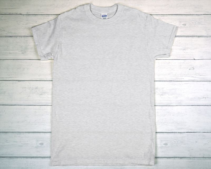CUSTOM PRINTED GILDAN T-SHIRT Ash Grey