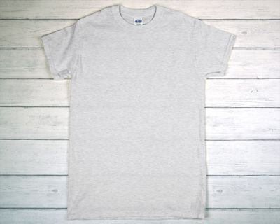 CUSTOM PRINTED GILDAN T-SHIRT Ash Grey (as low as)