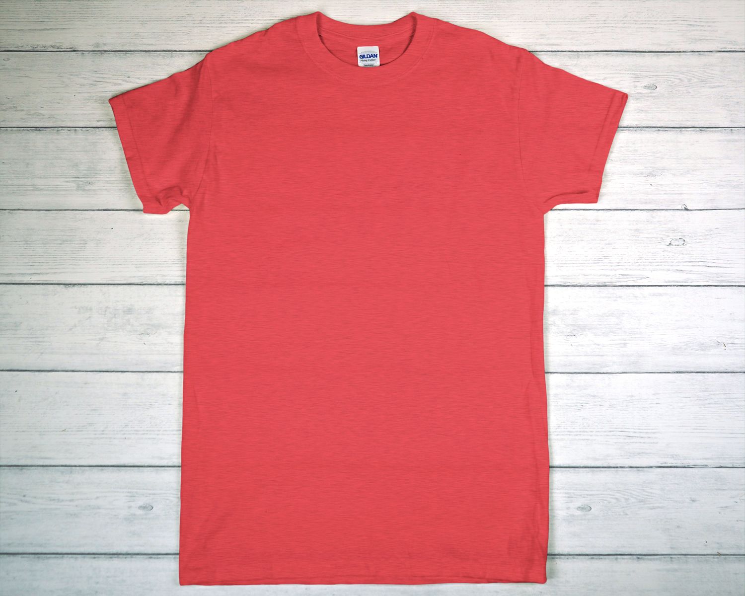 CUSTOM PRINTED GILDAN T-SHIRT Heather Red