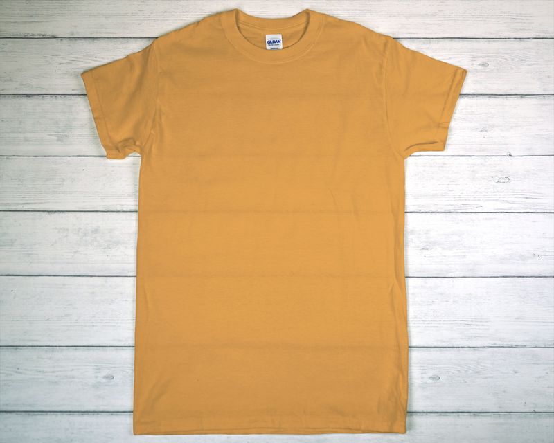 CUSTOM PRINTED GILDAN T-SHIRT Old Gold