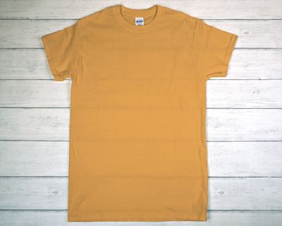CUSTOM PRINTED GILDAN T-SHIRT Old Gold (as low as)
