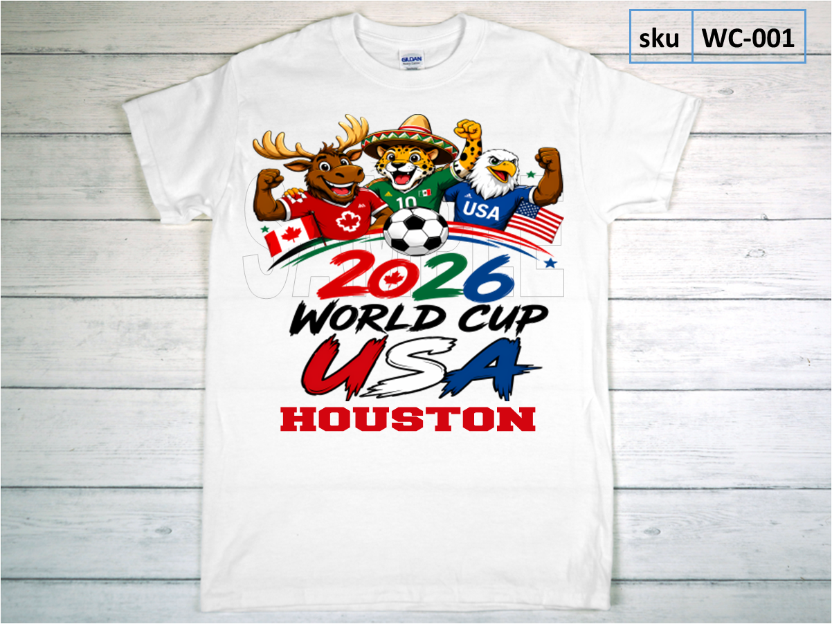 WORLD CUP HOUSTON SOUVENIR T-SHIRTS