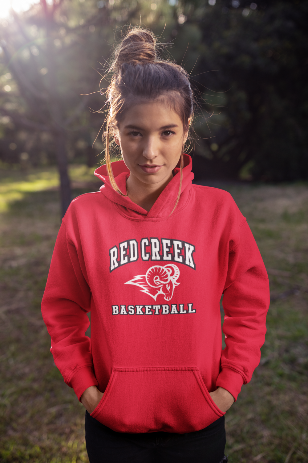 Red Creek Ram Basketball - Hoodie