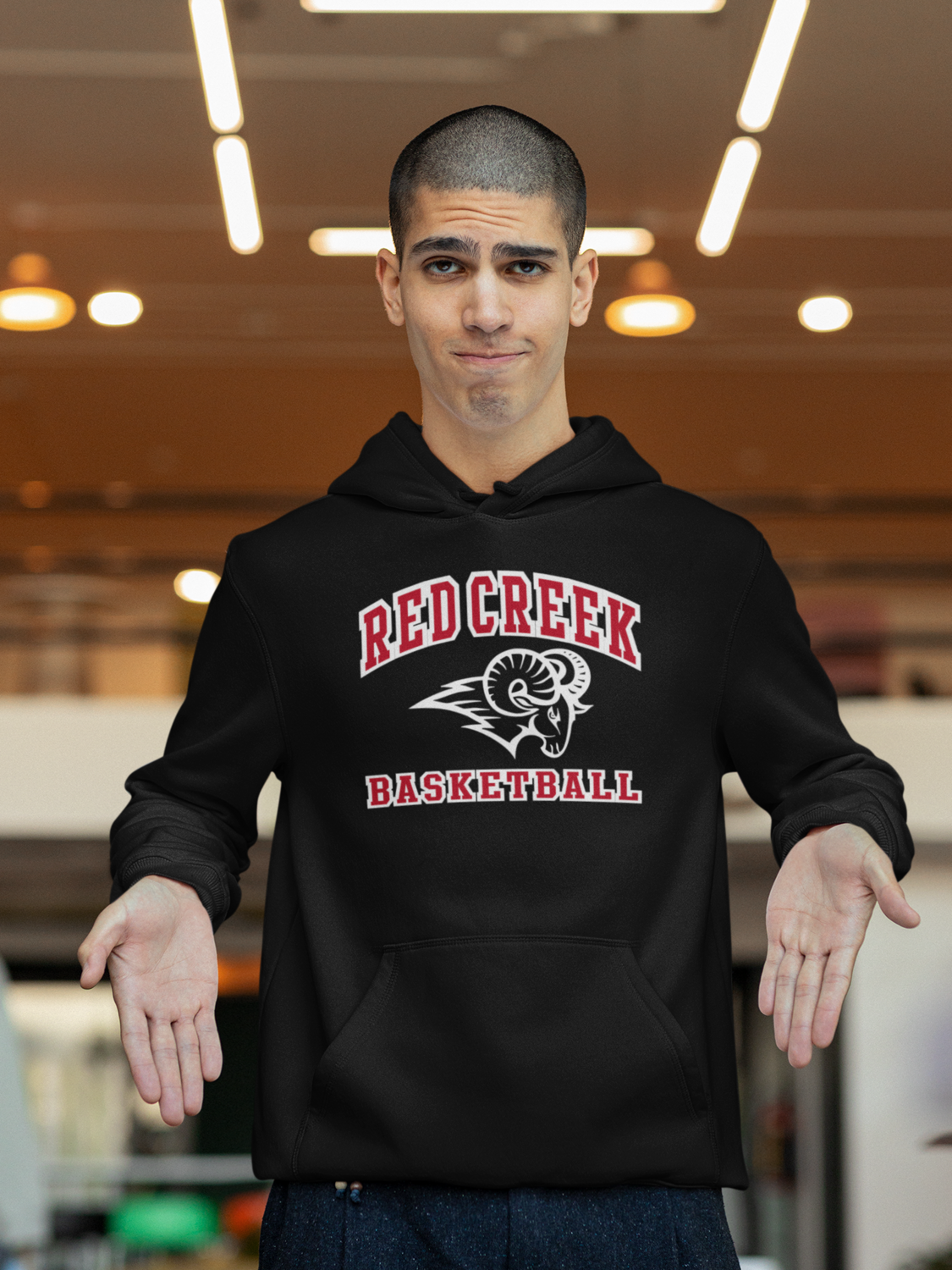 Red Creek Ram Basketball - Hoodie