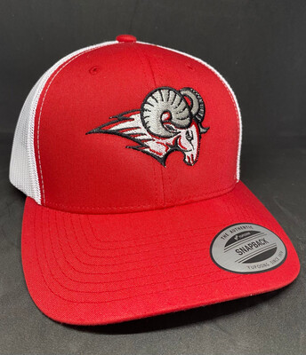 Red Creek Ram - SnapBack Mesh Trucker Hat (Embroidered)