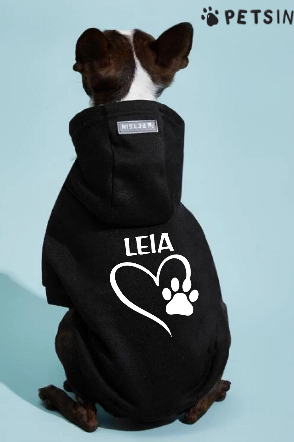 Heart Paw w/ Name (included in design) - Pet Hoodie
