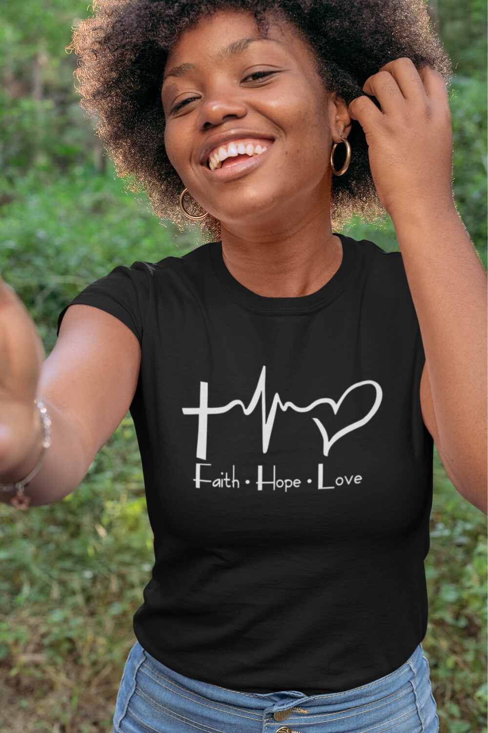 Faith-Hope-Love Heartbeat - T-Shirt