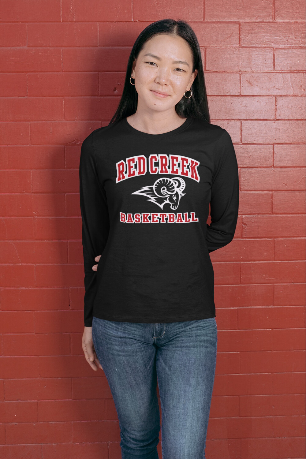 Red Creek Rams Basketball - Long Sleeve T-Shirt