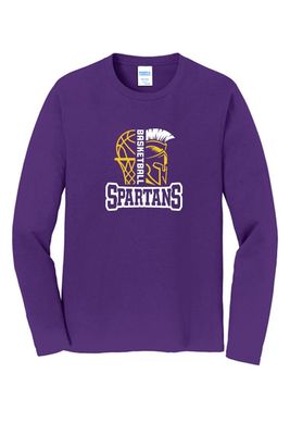 SPLIT SPARTAN BASKETBALL Long Sleeve T