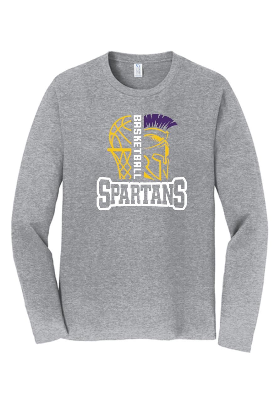 SPLIT SPARTAN BASKETBALL Long Sleeve T