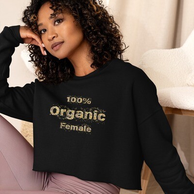 Crop Sweatshirt 100% organice female