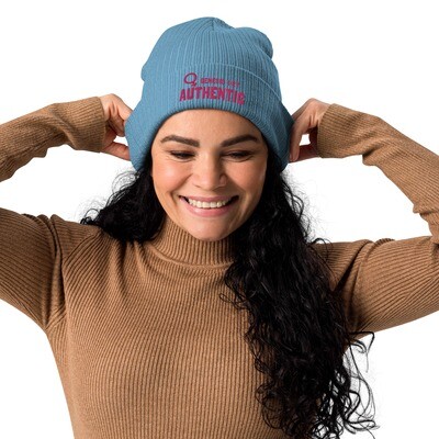 Organic ribbed beanie Authentic Female (hot pink)