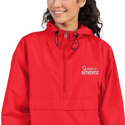 Embroidered Champion Packable Jacket Authentic Female (white font)