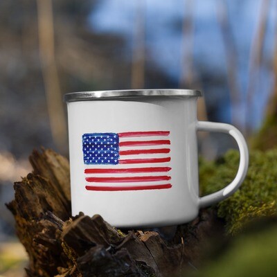 Enamel Mug American Flag