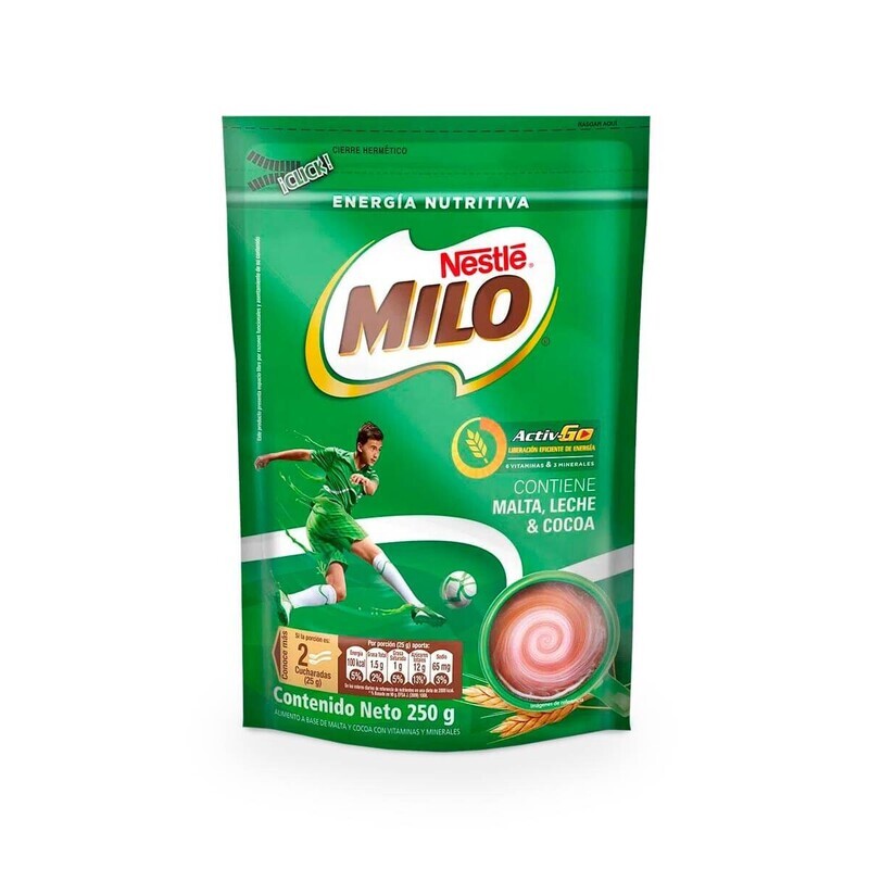 MILO BOLSA 250gr