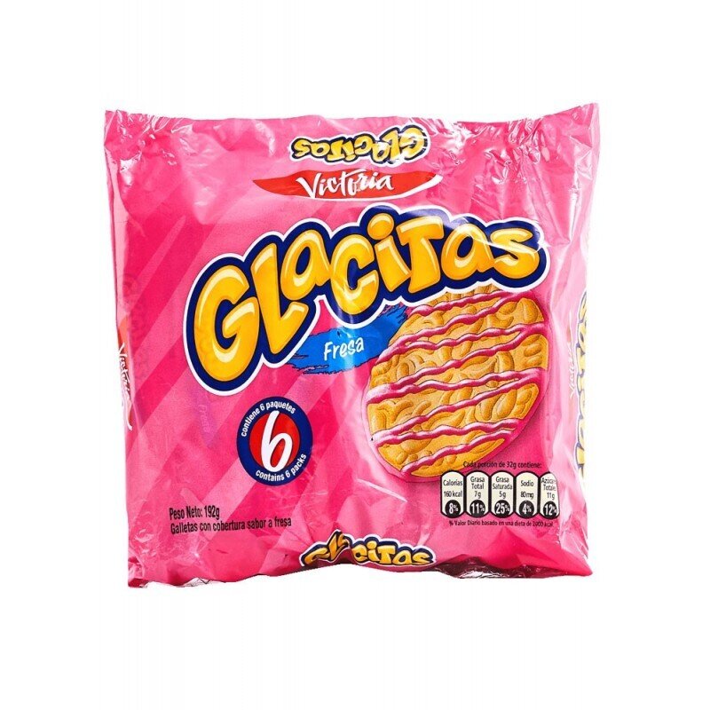 Galleta glacita fresa x6