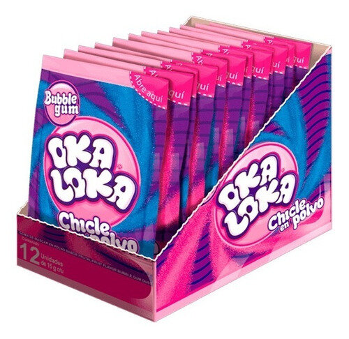 Oka loka chicle polvo x12