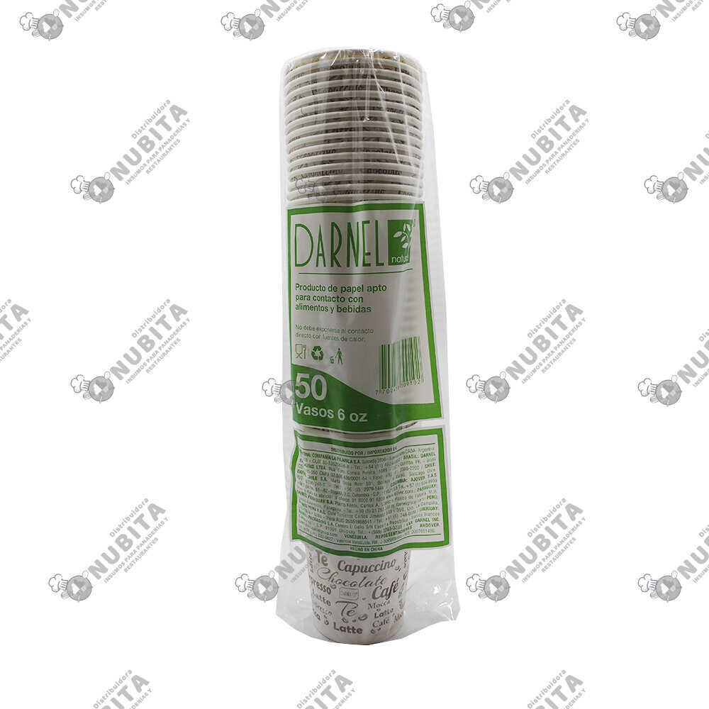 Vaso de carton x6oz x50 darnel