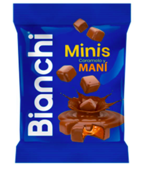 Bianchi snack caramelo y mani x65gr