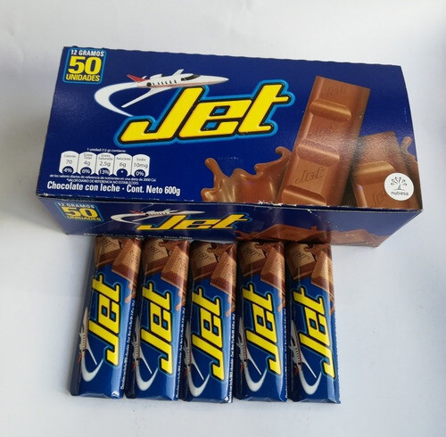 Chocolatina jet leche 12gr x50