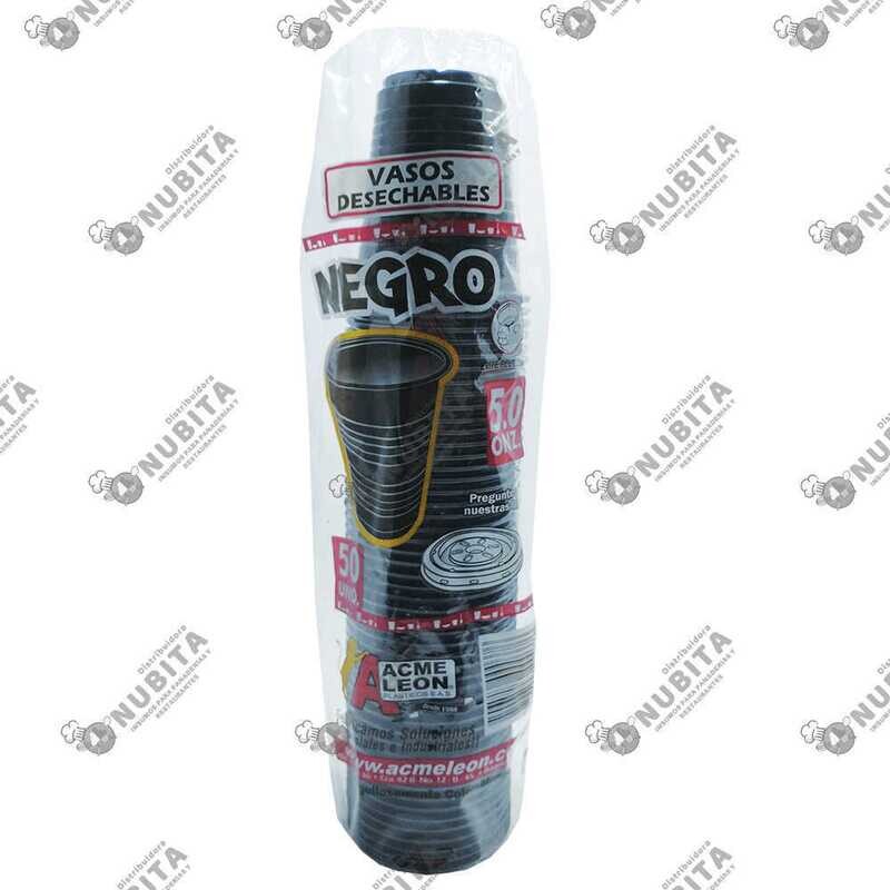 Vaso 5 oz acme negro x50
