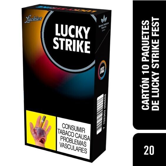 Cartón lucky Azul x 20
