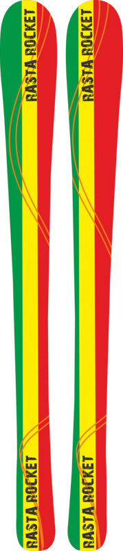 Sticker Ski Rasta Rocket