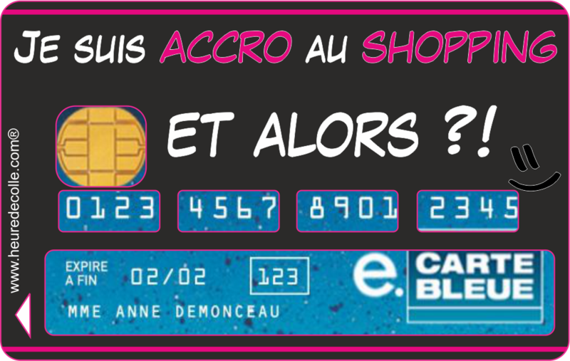 Sticker CB Accro au Shopping