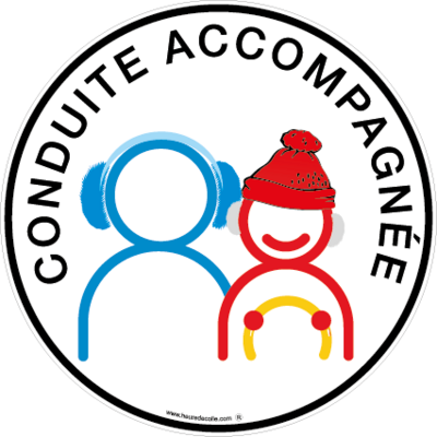 CONDUITE ACCOMPAGNÉE - Bonnet rouge & Casque fourrure